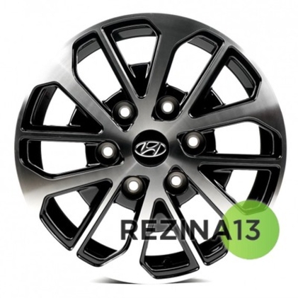 Replica Hyundai (HND6128) 6,5x16 6x139,7 ET56 DIA92,5 (gloss black machined face)