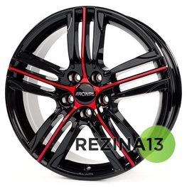 Ronal R57 7,5x19 5x112 ET55 DIA66,6 (jet black red spokes)