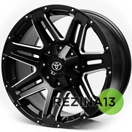 Replica Toyota (RX615) 9x18 6x139,7 ET0 DIA110,1 (matt black milling spokes)