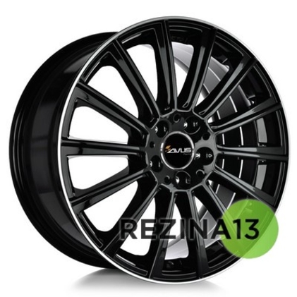 Avus AC-M07 8x18 5x112 ET35 DIA66,6 (black polished lip)