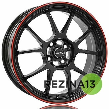 Inter Action Phoenix 7x17 5x100 ET37 DIA57,1 (gloss black red)