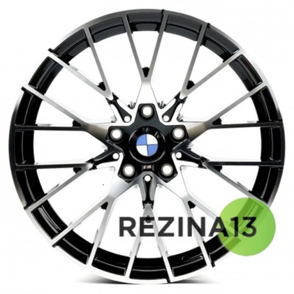 Replica BMW (B0279) 8x18 5x112 ET26 DIA66,6 (black machined face)