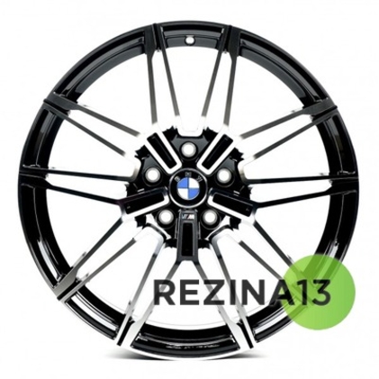 Flow Forming FF078 8x18 5x112 ET30 DIA66,6 (black machined face)