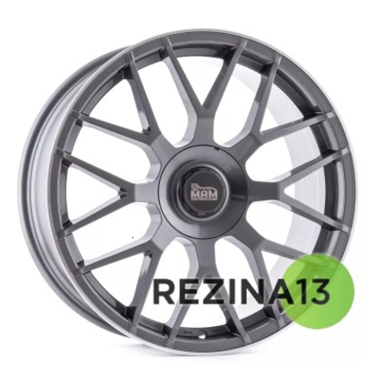 MAM GT1 7,5x17 5x100 ET45 DIA66,6 (matt black lip polished)