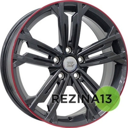 WSP Italy Volkswagen (W471) Naxos 7,5x18 5x112 ET49 DIA57,1 (anthracite red lip)