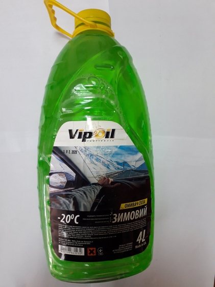 Омивач скла VipOil (зимовий) -20 зелений "яблуко", 4л