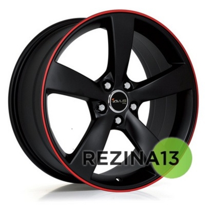 Avus AF10 10x21 5x112 ET18 DIA66,6 (matt black red line)