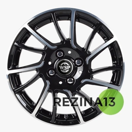 WSP Italy Citroen (WD009) Moon W 6x15 4x108 ET23 DIA65,1 (gloss black polished)